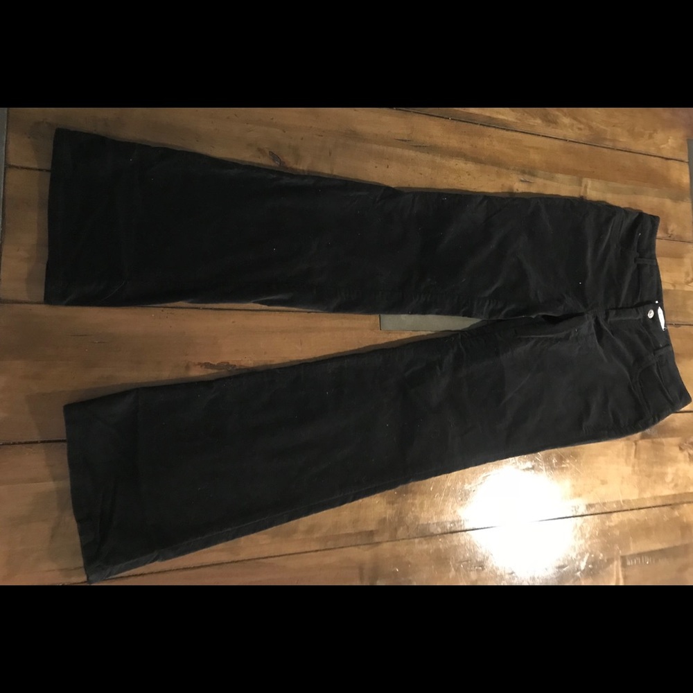 Cabi 138 Black Soft Velvet Pants Size 4 EUC